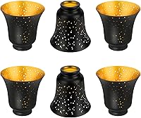 Vista 17 de Globos de repuesto para ventilador de techo, paquete de 4 globos de repuesto con patrón de crisantemo y adaptador de 1-5/8", ALUCSET de 4.5