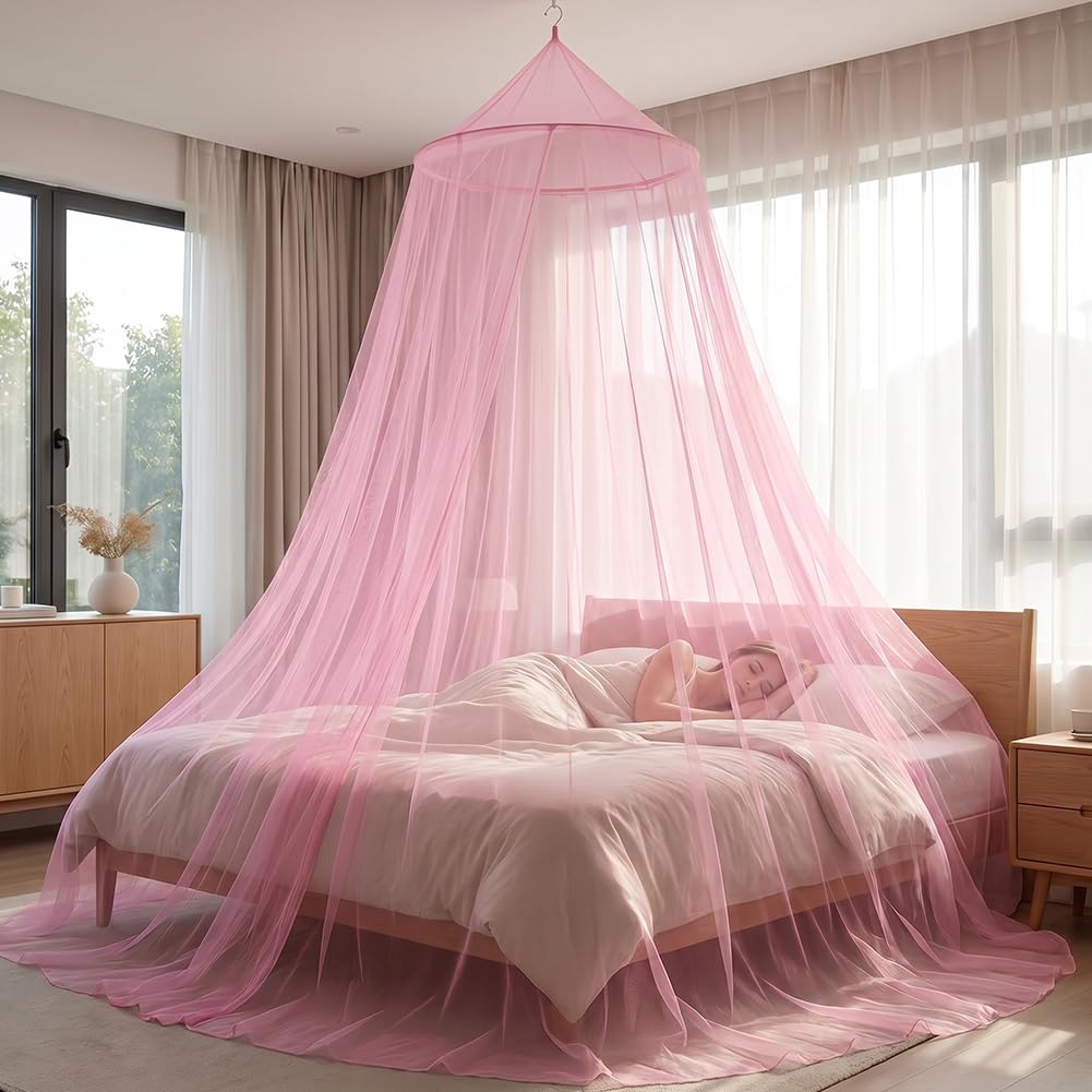 Mosquito Net for Bed, Bed Canopy Mosquito Net, Large Dome Canopy for Single/Double Bed, Room Drcor, Easy Installation for Travel and Home