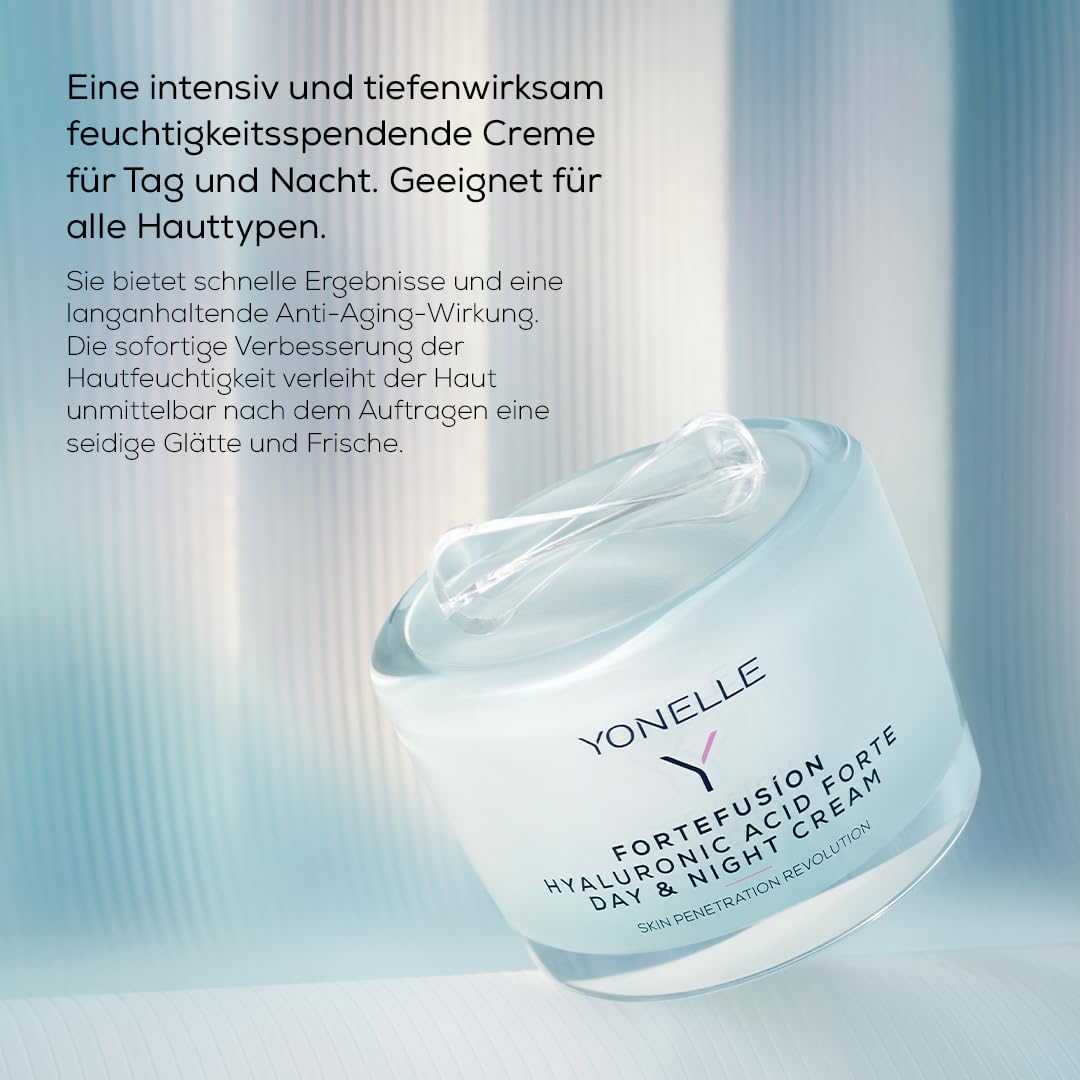 YONELLE Gesichtscreme Damen Mit Hyaluronsäure - Face Care Intensiv Feuchtigkeitsspendend - Gesichtspflege Moisturizer Face - Feuchtigkeitscreme Gesicht - Hyaluron Creme Gesicht 55ml