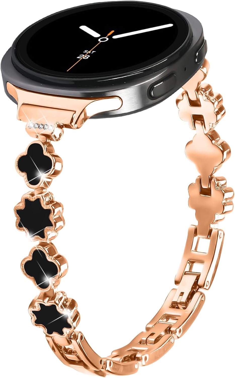 Bracelet Compatible with Samsung Galaxy Watch 8 Band 40mm 44mm, Galaxy Watch 8 Classic Band 46mm Rhinestone Diamond Bling Adjustable Strap Wristband for Women