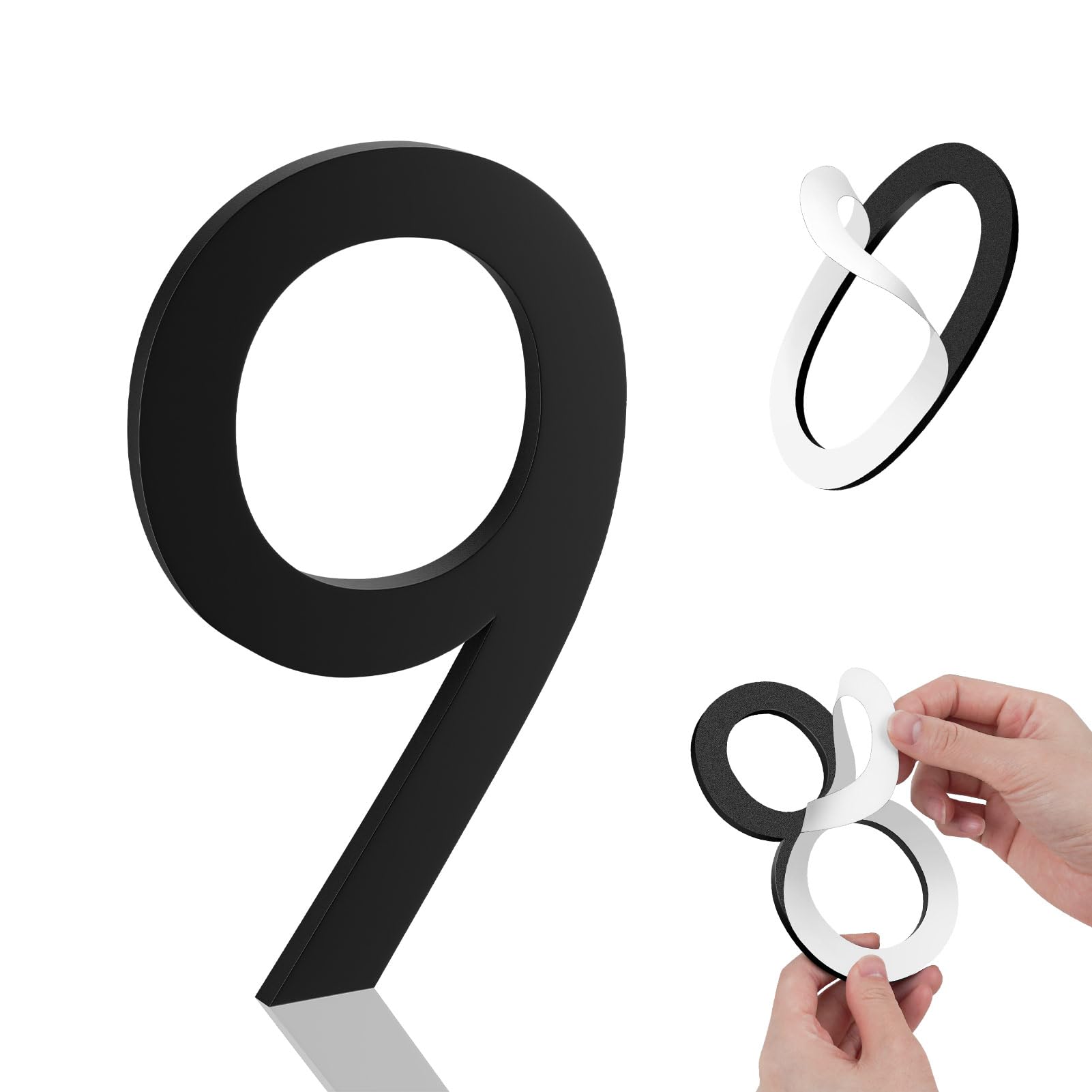6 Inch House Numbers, Self-adhesive for Outside Mailbox House Number (9)