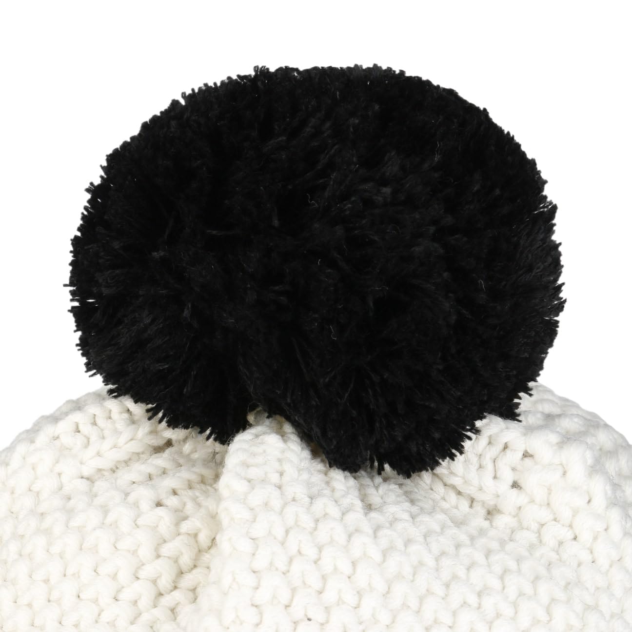 Eisbär Gorro Beanie Star Pompón RL Mujer/Hombre - Made in The EU con de Invierno Esquiar Forro, Forro otoño/Invierno