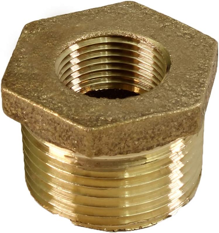 CSCV1000 1 in. Male X 1/4 in. Female NPT Bushing, Fitting with Hexagonal Head, Brass Construction, Higher Corrosion Resistance Economical & Easy to Install, 19