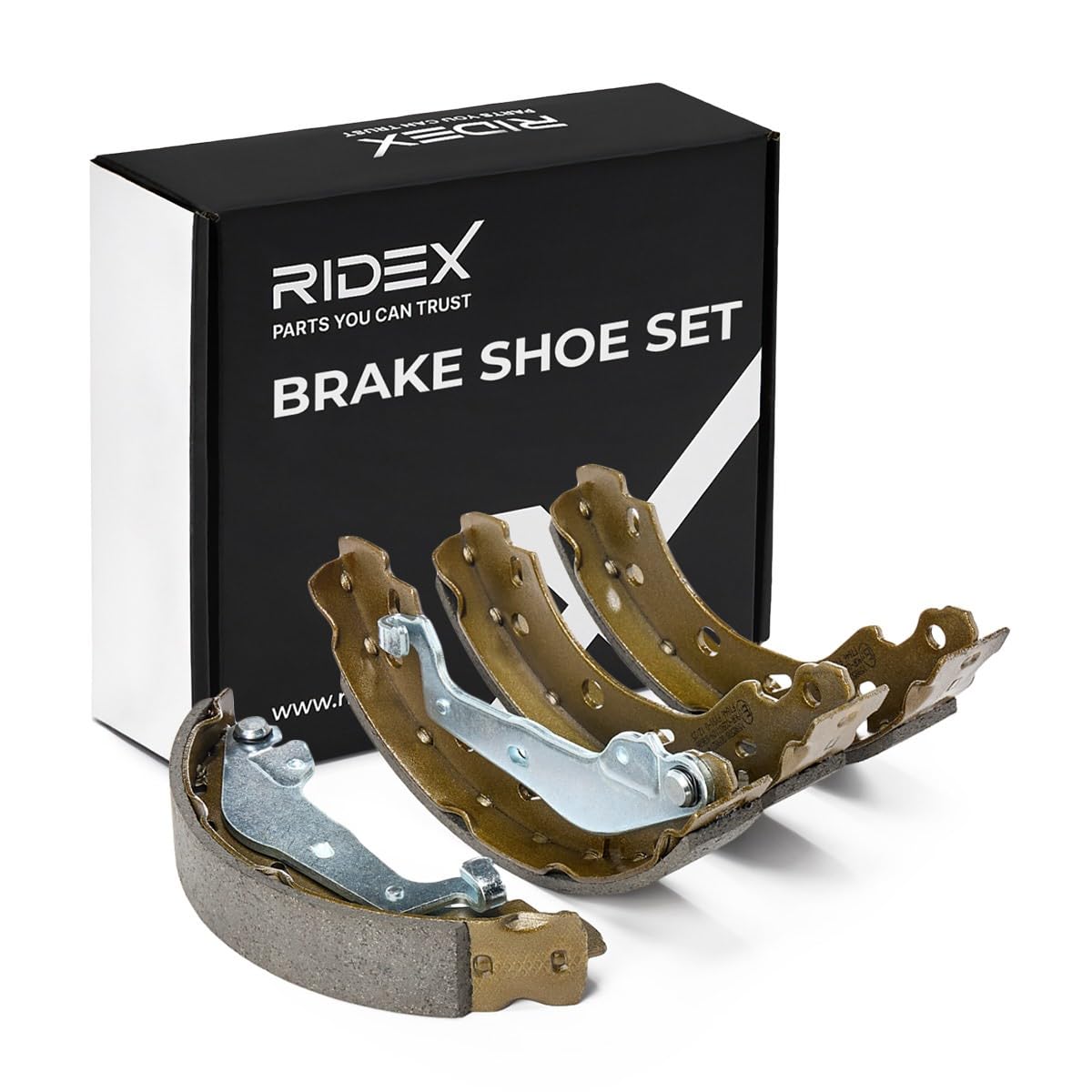 RIDEX 70B0091 Juego de zapatas de frenos Trasero con palanca con palanca freno de mano Compatible con SMART FORTWO Coupé 451
