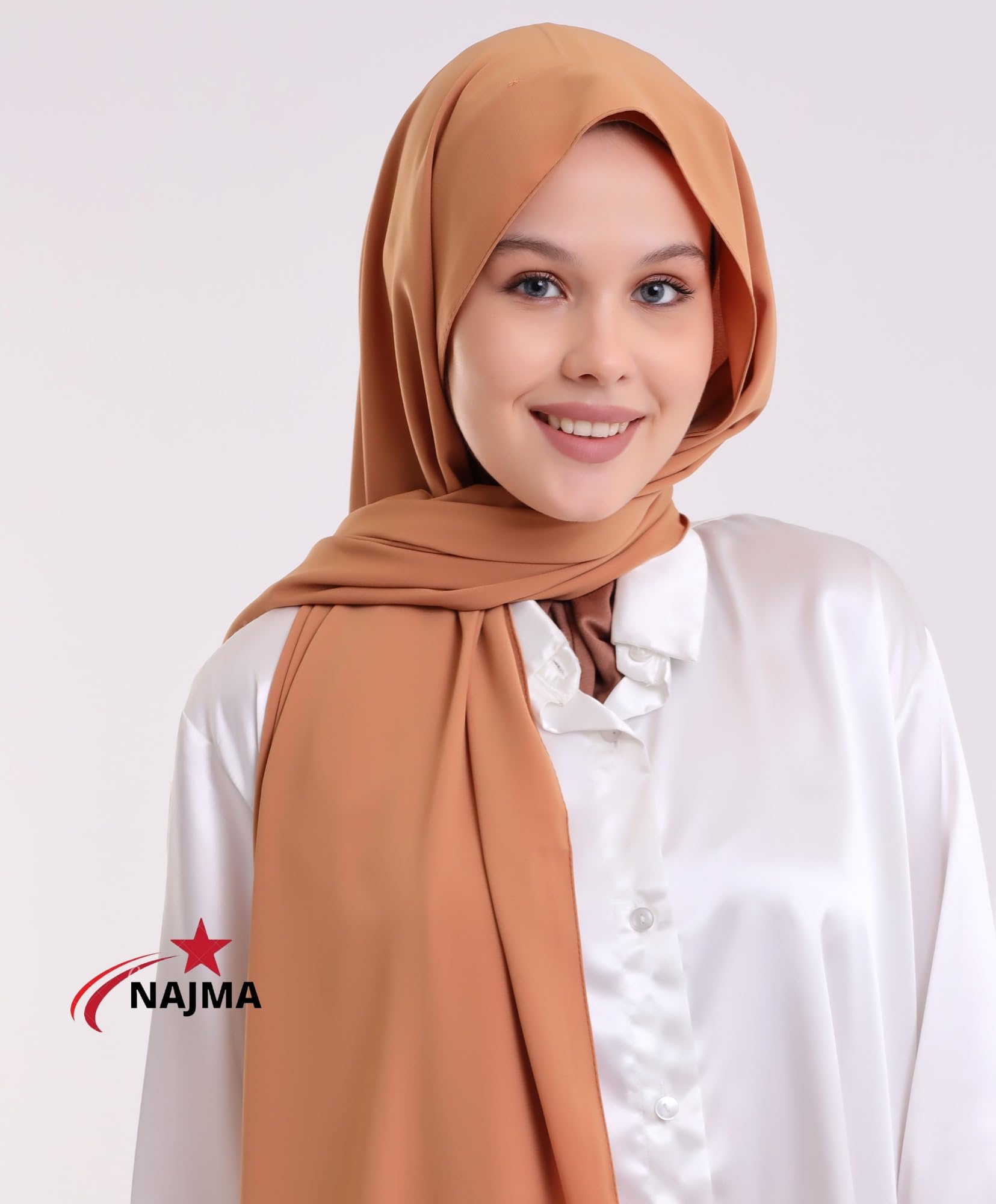 NAJMA Hijab soie de médine 2 en 1 Hijab avec bonnet cagoule intégré et attaché au foulard à enfilet pratique,Hijab sport respirant attaché avec voile,hijab ninja opaque léger doux pratique,