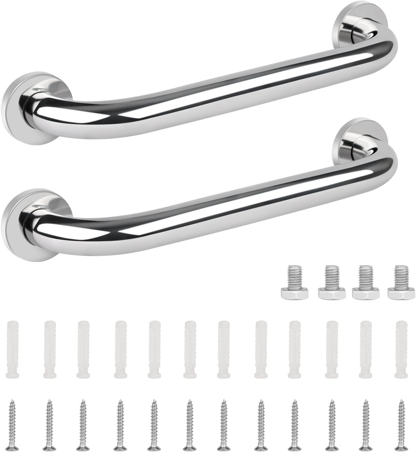 Sunzone 2 Pack Shower Grab Bars, 12Inch Grab Bars for Bathroom