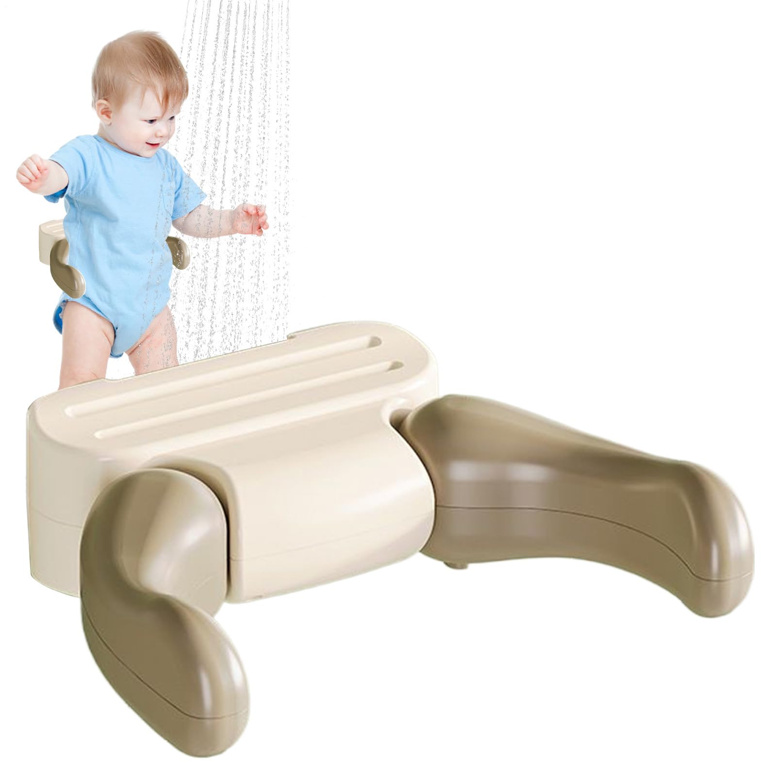 Support mural pour salle de bain de bébé : assistance debout stable et sans perçage