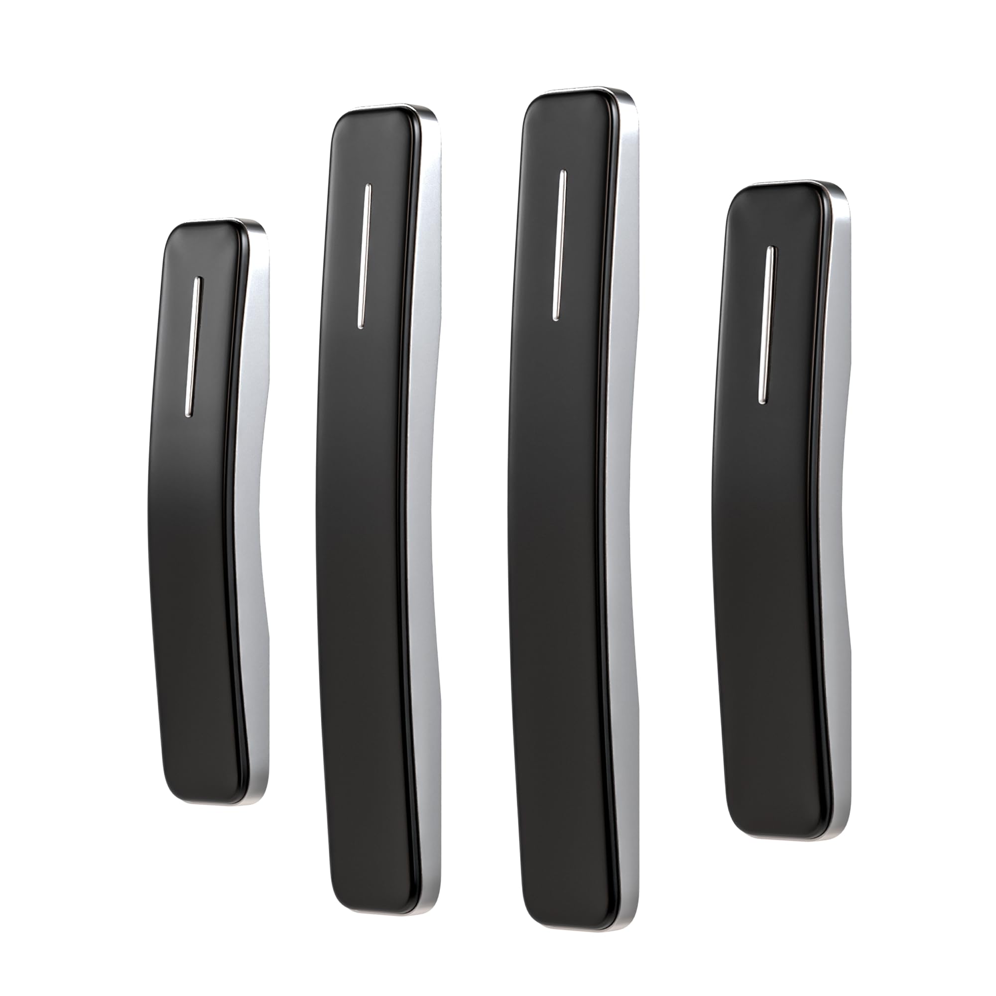 Car Door Protection Vehicle Edge Guard Protector for Safer Parking, Bumps, Scratches, Dings, Universal Fit, Self Adhesive Door Sticker, 4 Piece, Black