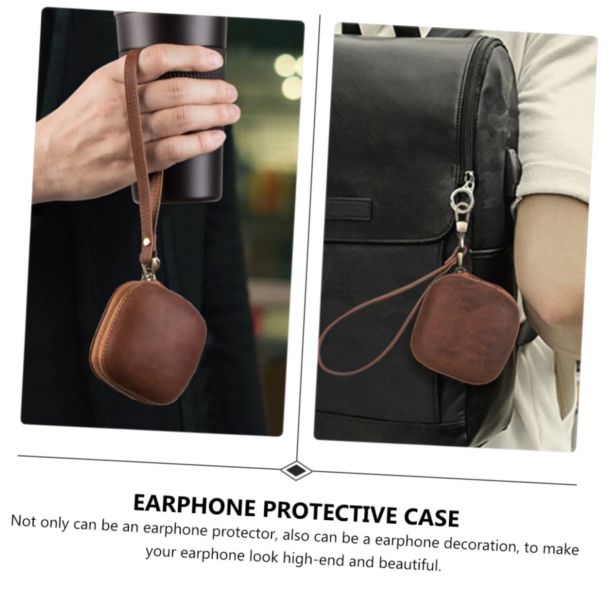 Operitacx Estuche Protector para Auriculares Funda De Cuero Compatible Profesionales para Almacenamiento y Viaje Protege Dispositivos