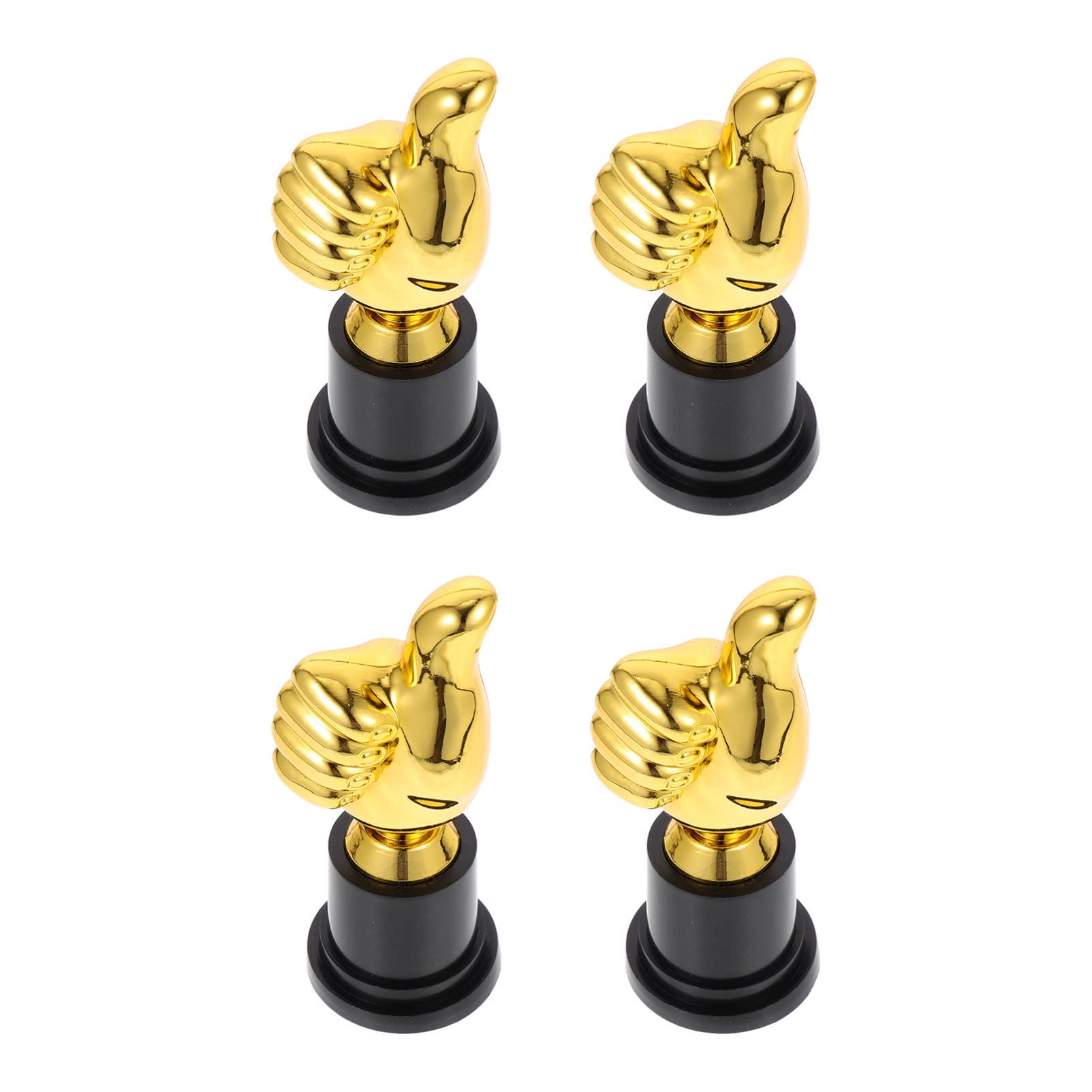 Operitacx 4Pcs Gold Thumb Up Award Trophies Gold Participation Trophy Cup Kids Trophy with Base for Kids Children Sports Competitions Party Favors