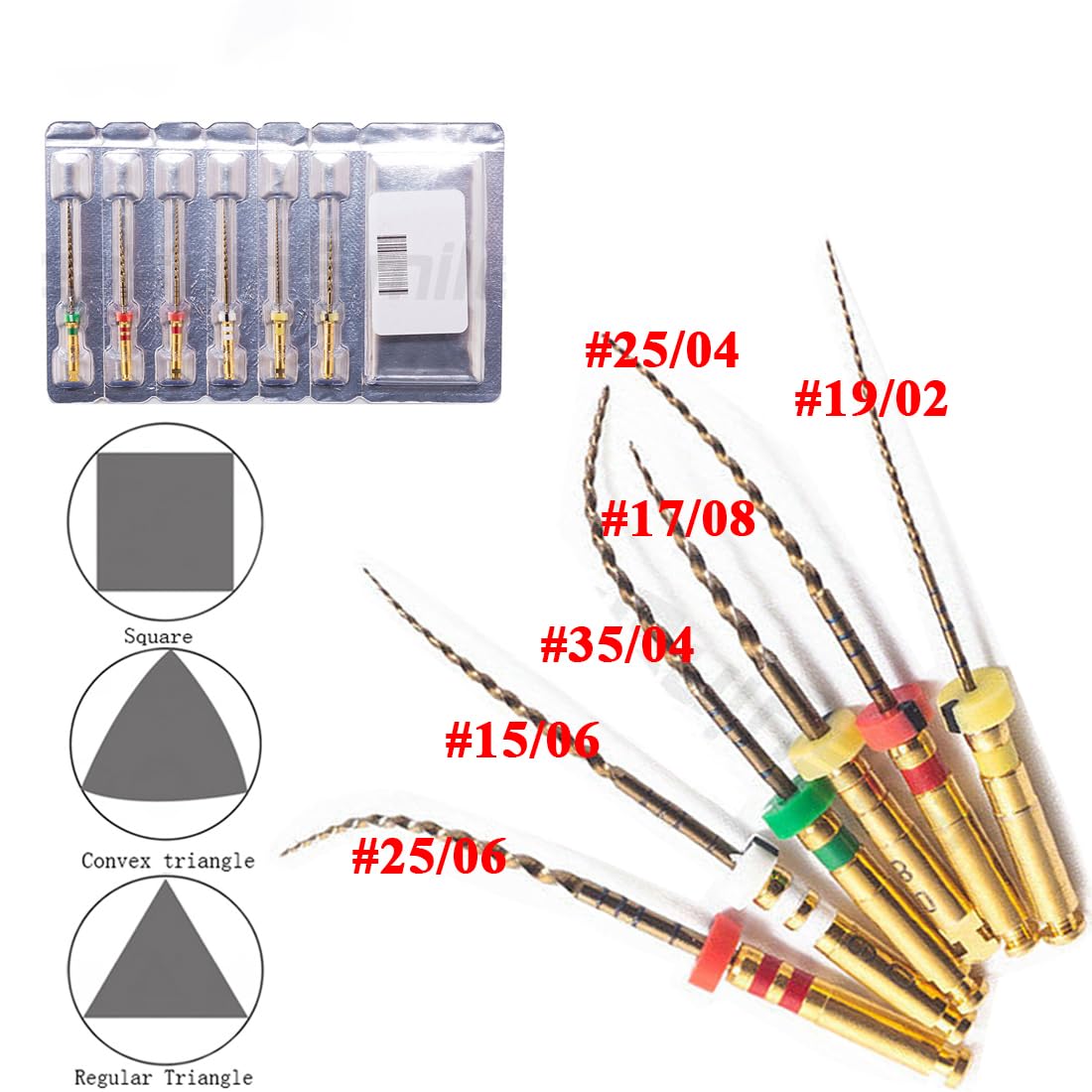 Coltene H8210435 Hyflex CM File 04 Taper, 21 mm Length, Size 35, Green (Pack of 6)