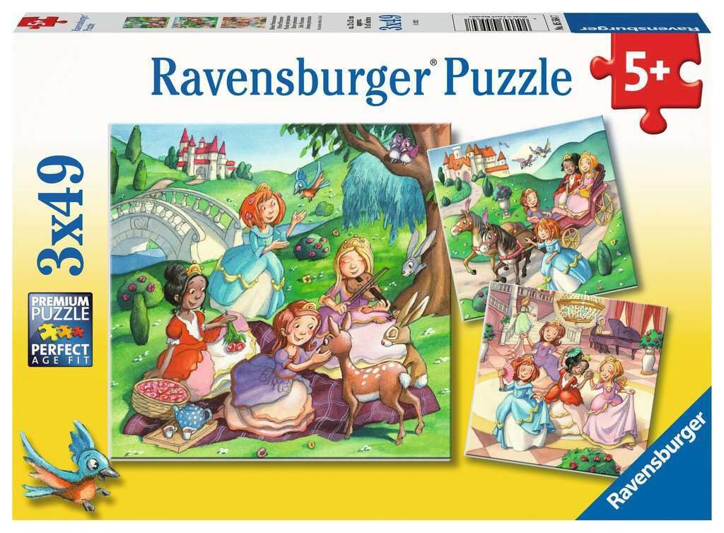 Ravensburger 55647 3x49p Parçalı Puzzle Küçük Prensesler