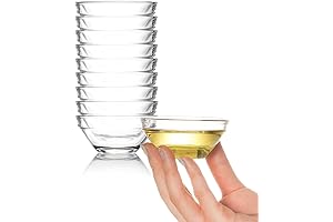 Mini Glass Bowls, 3in 2.5oz Small Glass Prep Bowls