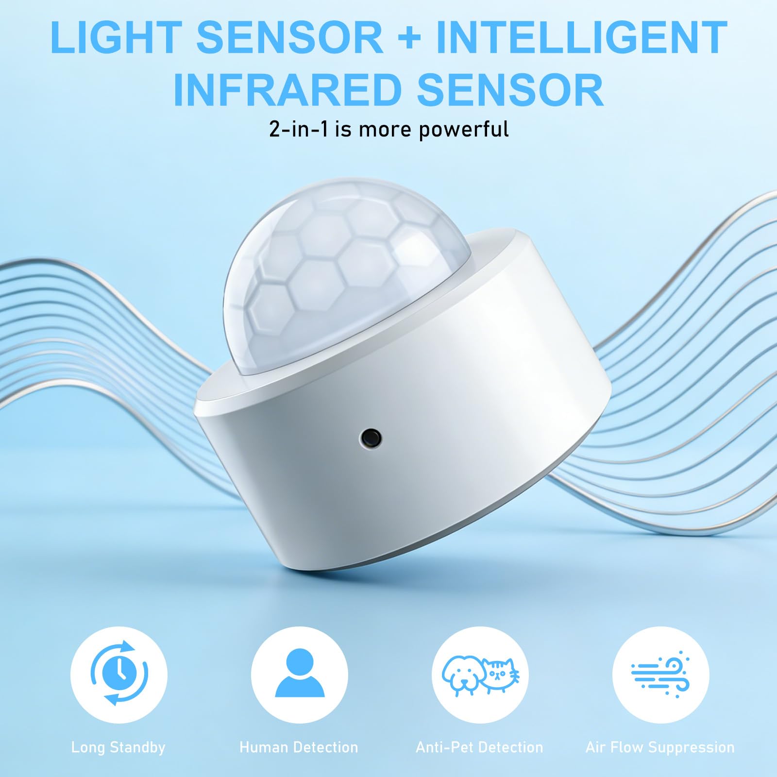 Zigbee - 6 detectores de movimiento: sensor de movimiento PIR, detector de movimiento inteligente, alarma WiFi para Smart Life/Tuya, entornos inteligentes de seguridad y control de luz (ZigBee Hub