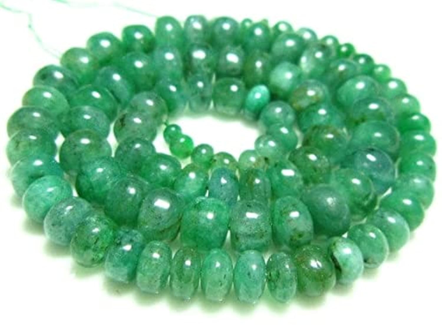Quartz vert rondelle lisse 3-6mm sur fil idéal pour créer vos bijoux bohèmes de l'été