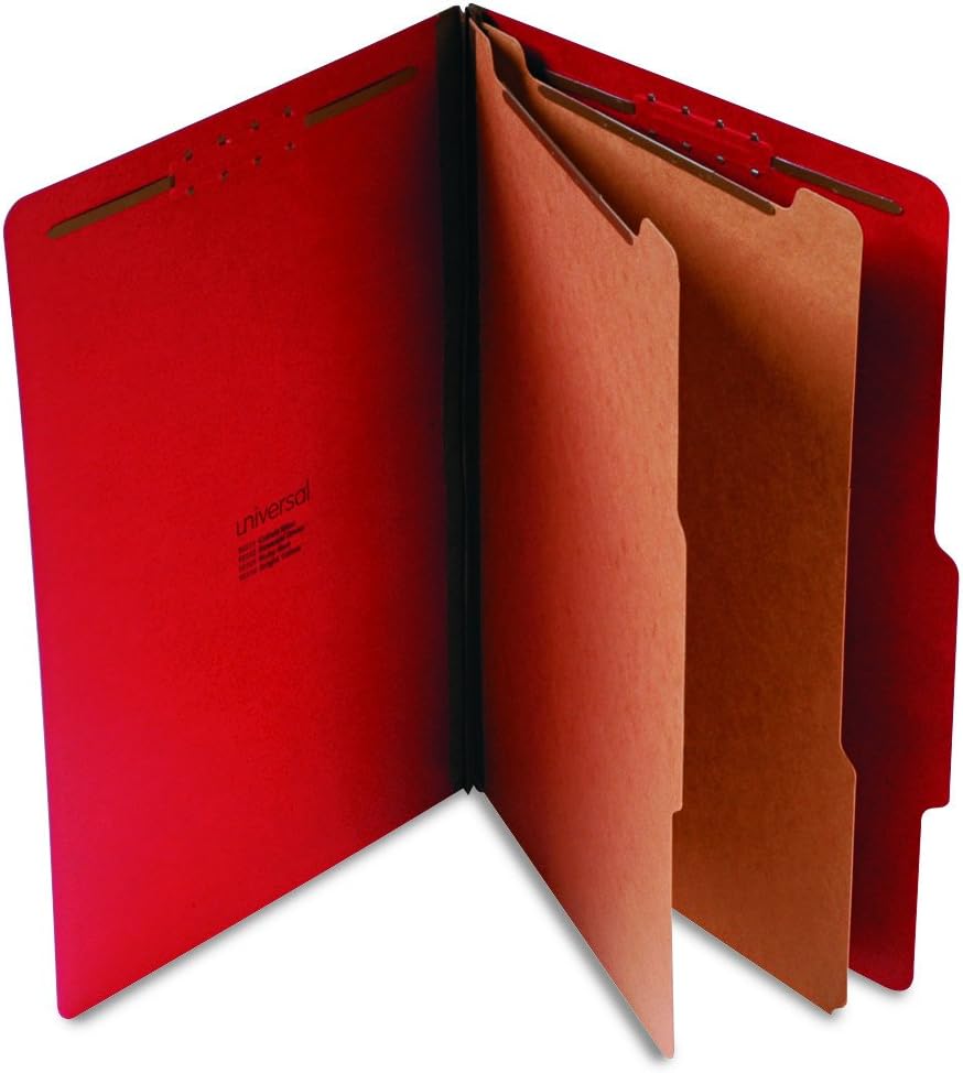 Pendaflex 2157R FourSection Pressboard Folders, Legal, 2/