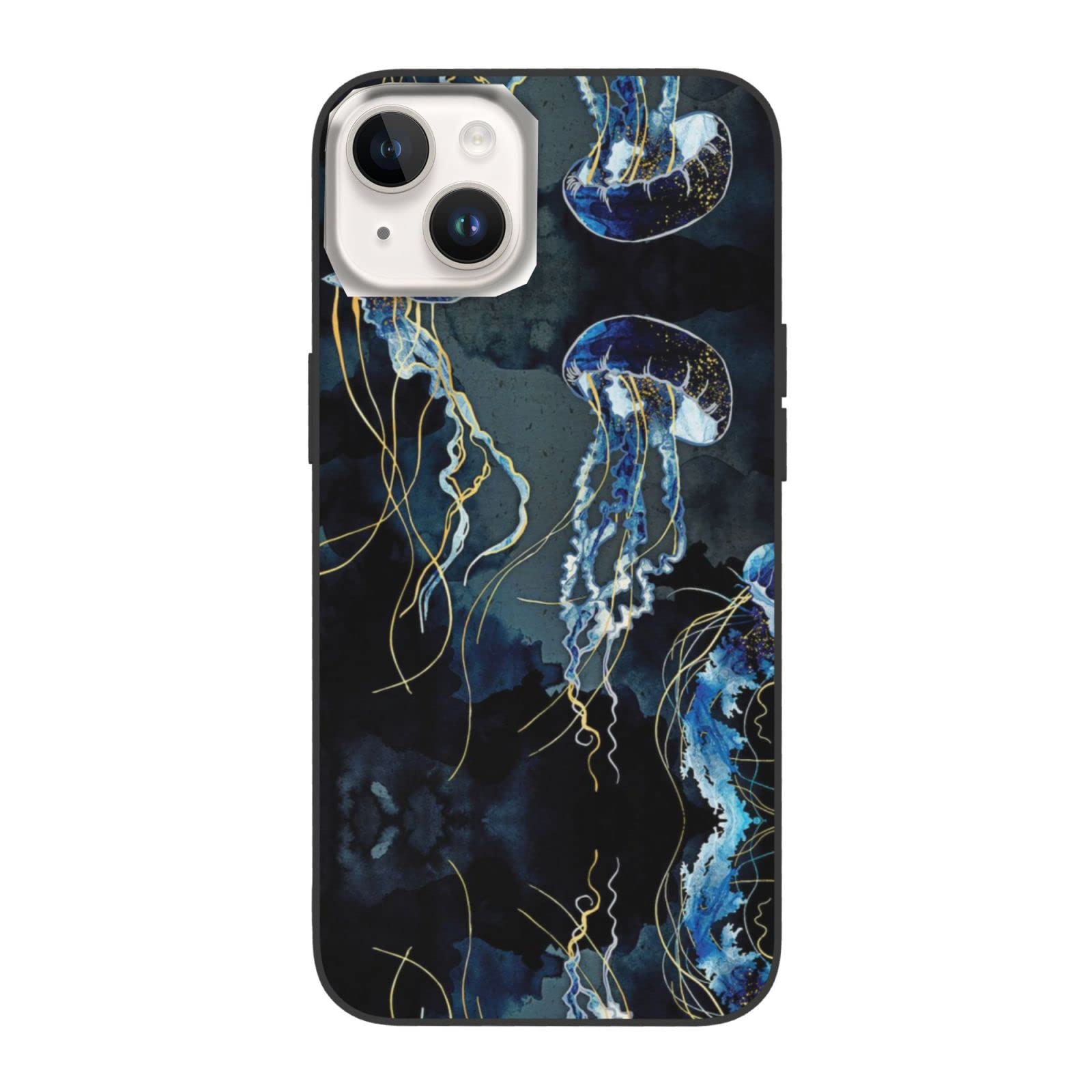 Blaue Quallen Hülle Für IPhone 15 – Kratzfeste Schutzhülle Mit Meer-Design, Stoßsicher