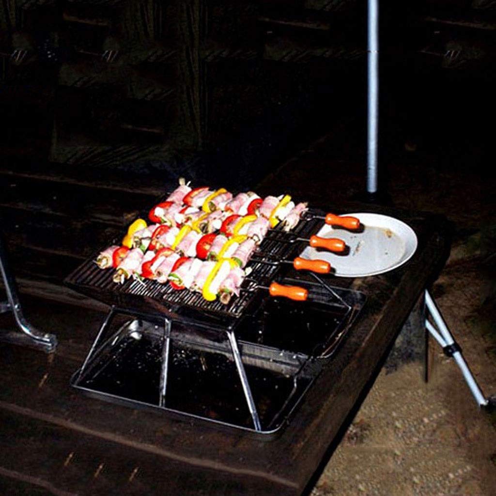 Grill na świeżym powietrzu, akcesoria do grillowania Składana kuchenka węglowy Non Stick Outdoor,Grill ogrodowy