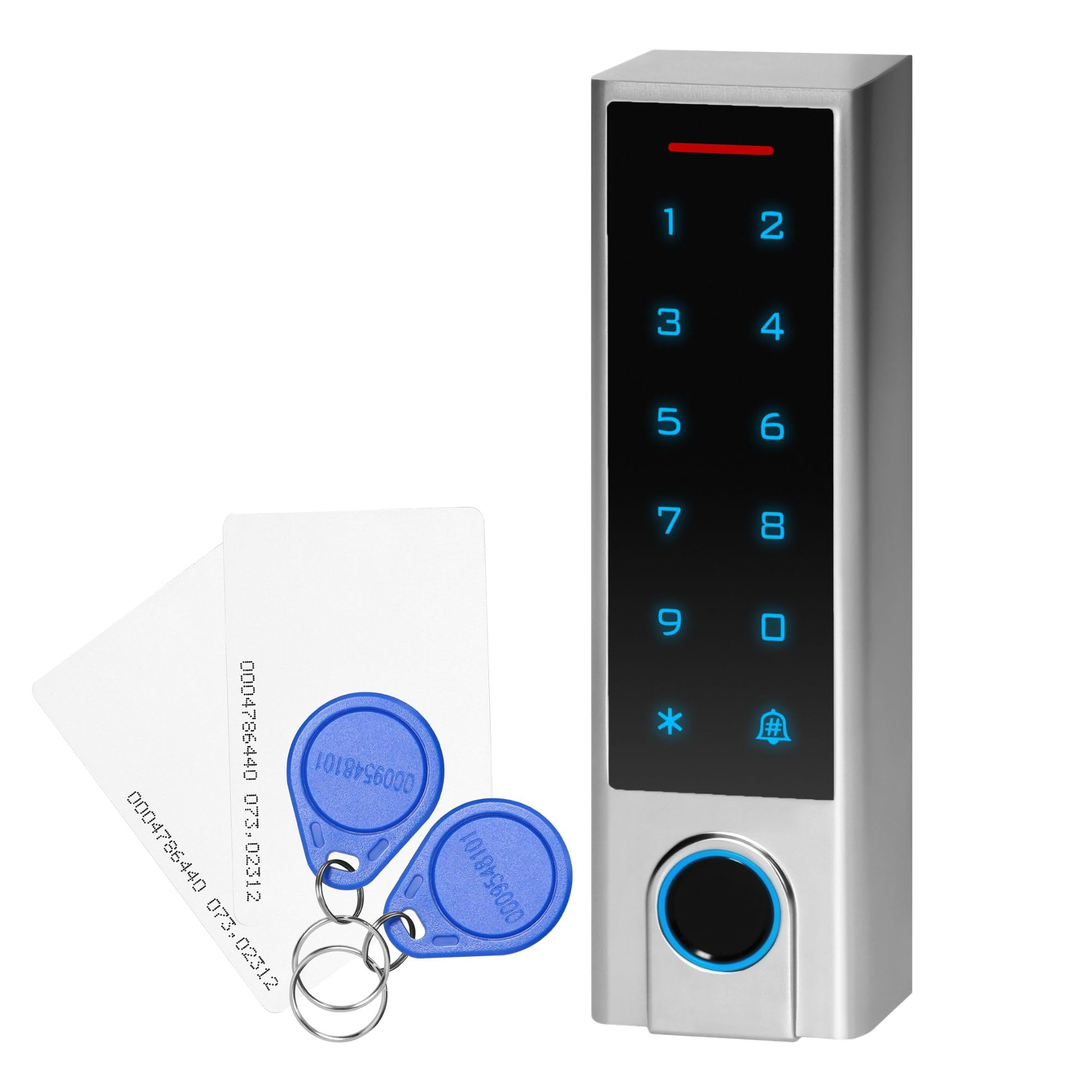 Digicode Portail avec Tuya App Serrure Connectée WiFi avec Accès par Porte-Clés RFID/Cartes/Empreinte Digitale/Code PIN/Tuya App - Résistante IP68