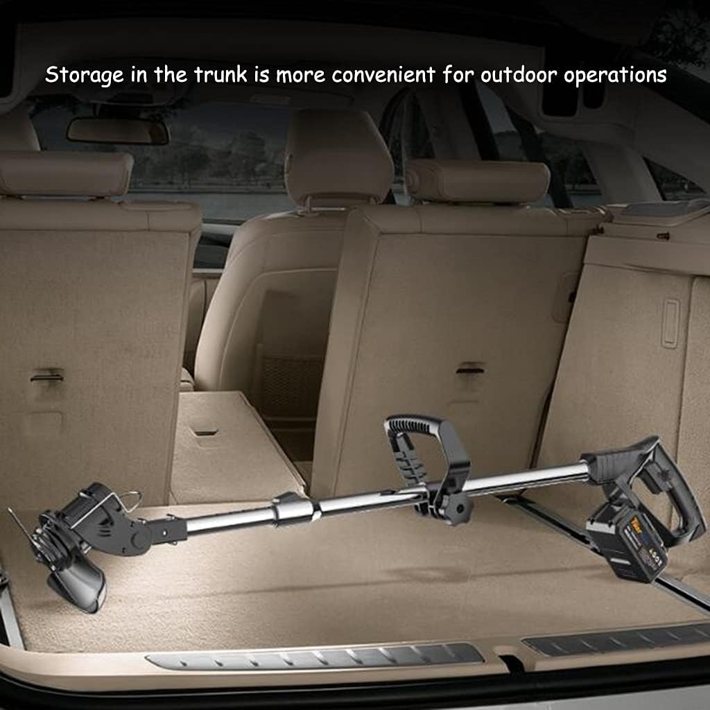 review Outdoor Power Tools Lawn Mowers & Tractors Lawn Trimmer Metal Trimming Tool Household Rechargeable Weed Cutter Retractable Portable Weeder Metal Trimming Tool (Color : Black, Size : Battery2)