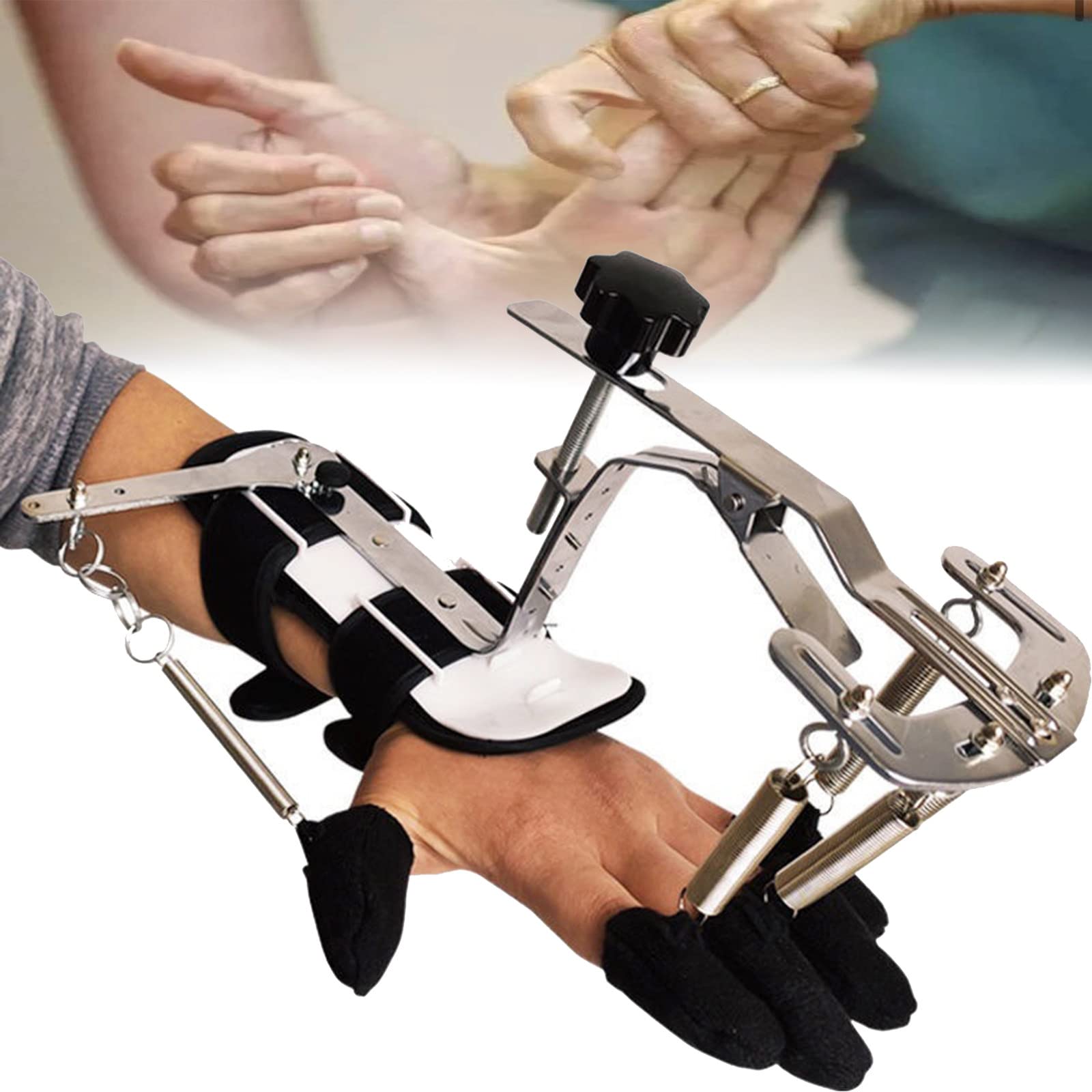 Corrector de Dedo de muñeca Órtesis de muñeca de Mano multifunción Férulas de Dedo separadas Tablero de extensión de espasmo Flexible Férula Apoplejía Hemiplejia, para Manos Izquierda y Derecha