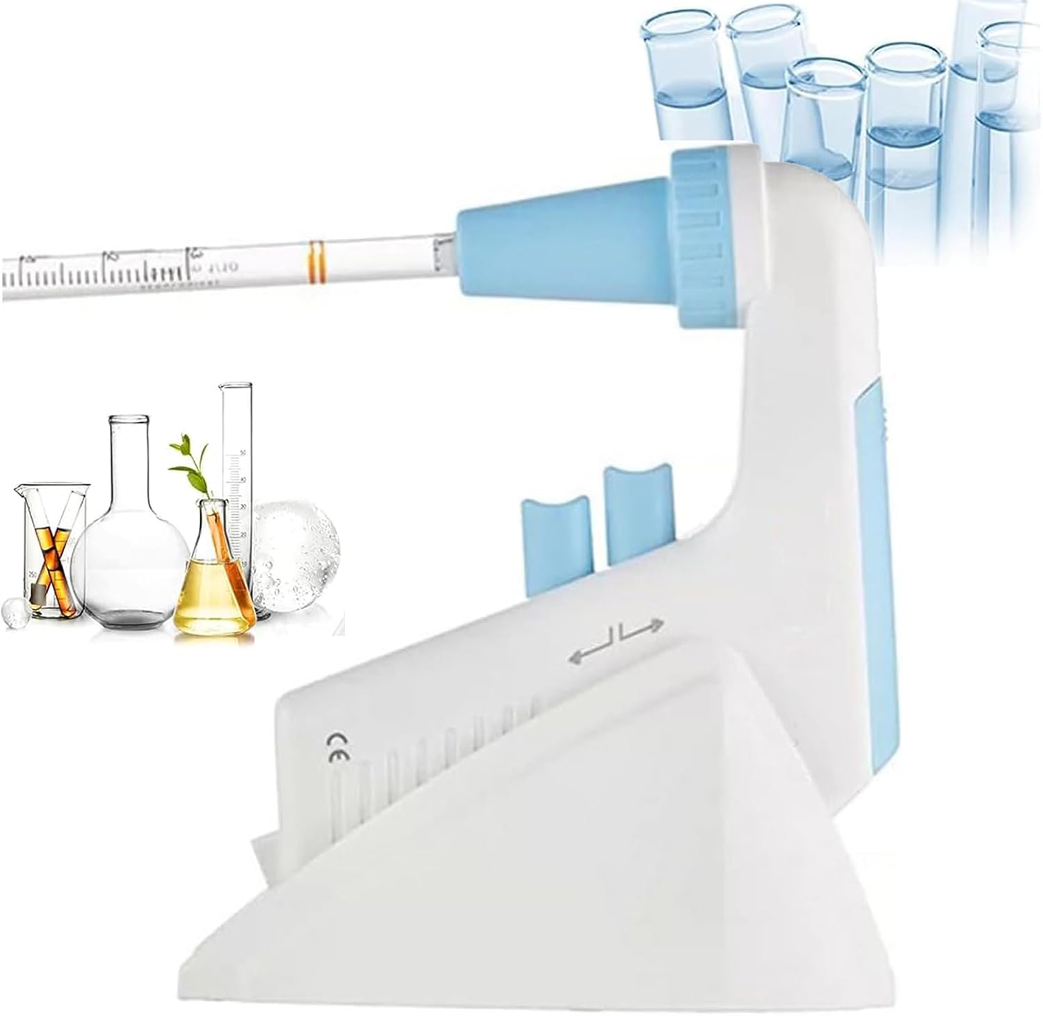 Electric Pipette Controller, Digital Automatic Pipettor 8 Adjustable Speed Pipettor Aid Pump 0.1-100ml, Motorized Pipette Filler LCD Screen for Biology Chemical
