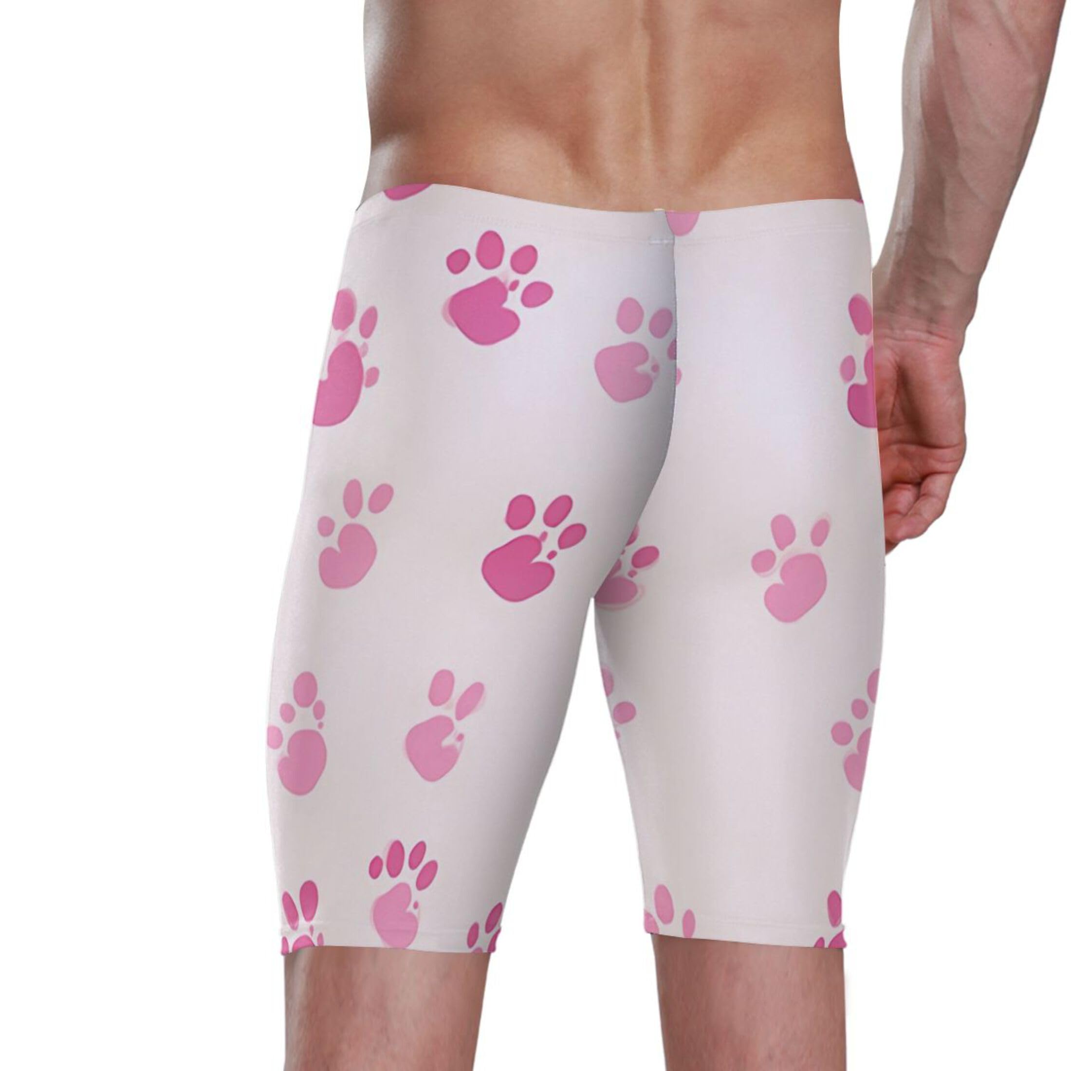 UMIRIKO Dog Paw Print Men's Swim Jammers Swimsuit M B0402250