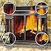 Plow & Hearth Metal Fireplace Screen Glass Flatguard Black | 38