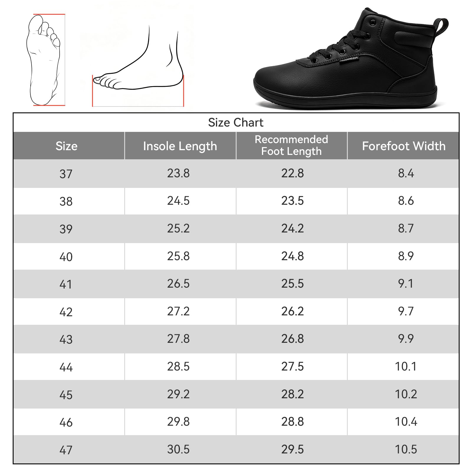 HOBIBARE - Zapatillas impermeables para hombre y mujer | tacón cero (Zero Drop) y dedos libres | Botines transpirables