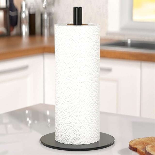 Kitchen Roll Holder Free-Standing Paper Towel Holder, Premium Stainless Steel Kitchen Towel Holder For Kitchen Rolls Organizer, Classic Fashion Kitchen Roll Dispenser Suit For Any Kitchen