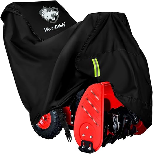Covers Waterproof Outdoor Heavy Duty Snow Blower Cover 1200D Snow Blower for EGO,Ariens,Snow Joe,Honda,Single-Stage or Two Stage,Universal Fit Snow Thrower Cover with Windproof System,Black