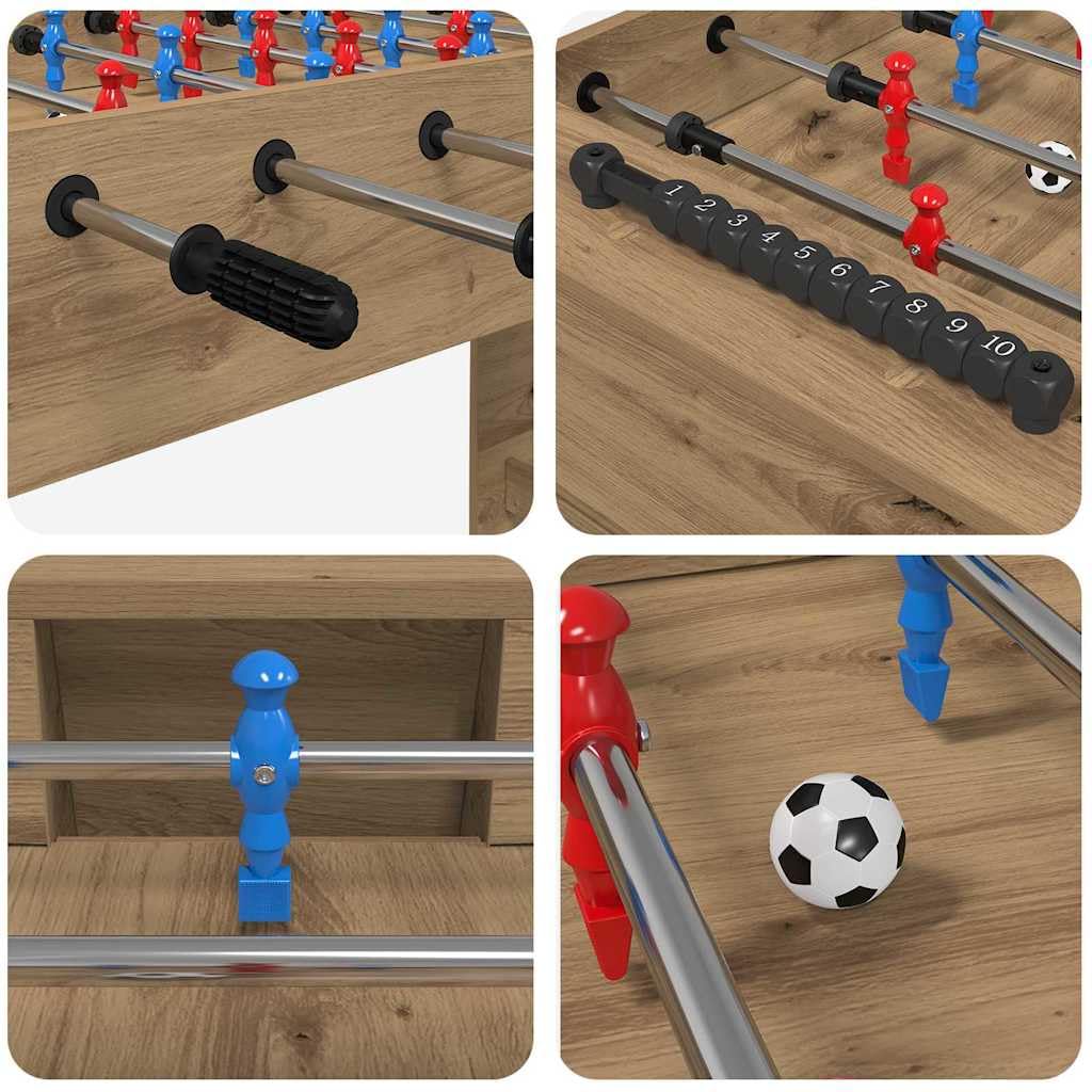 Genérico Mesa de Futbolín Roble Artesanal 125 x 60,5 x 80 cm,Deportes,Juegos de Interior,Futbolín,Mesas de futbolín-858892