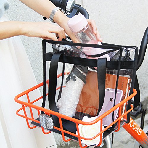 Enkrio Clear Tote Bag Stadium Approved Messenger Shoulder Bag With Zipper Closure For Women Work Travel Gym Airport Security Music Festivals Sports Games Sporting Events #TOP4