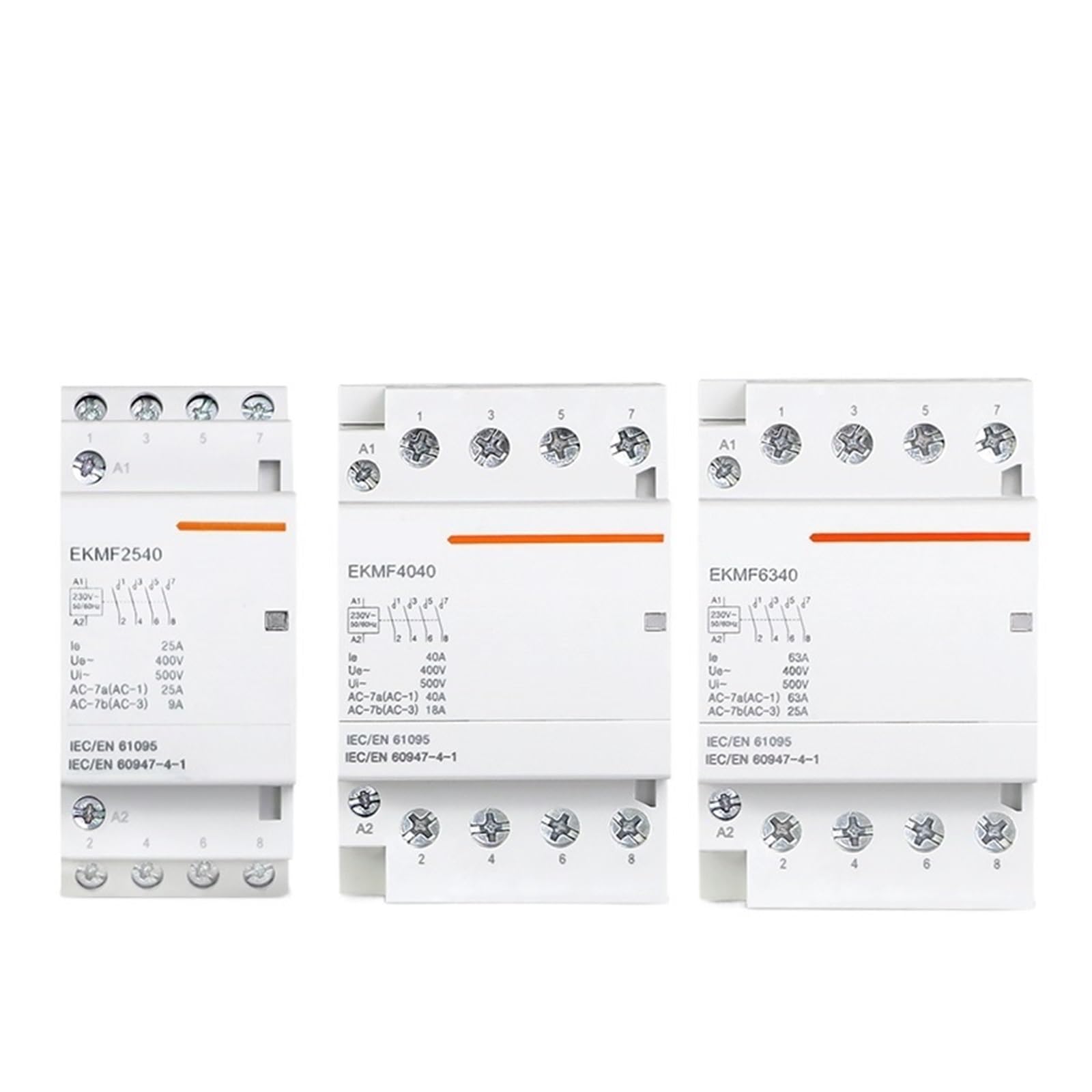1 szt. 2P 4P 230 V 380 V 380 V Automatyczny stycznik modułowy trójfazowy 25A 40A 63A 2NO 2NC 4NO Din Rail(25A, 2NO2NC)