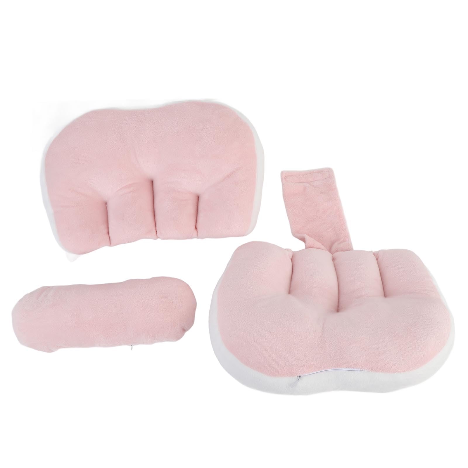 Pregnancy Pillow, side sleeping pillow, belly support pillow, U shaped design for optimal support, Polyester Fiber Material (Roseate)