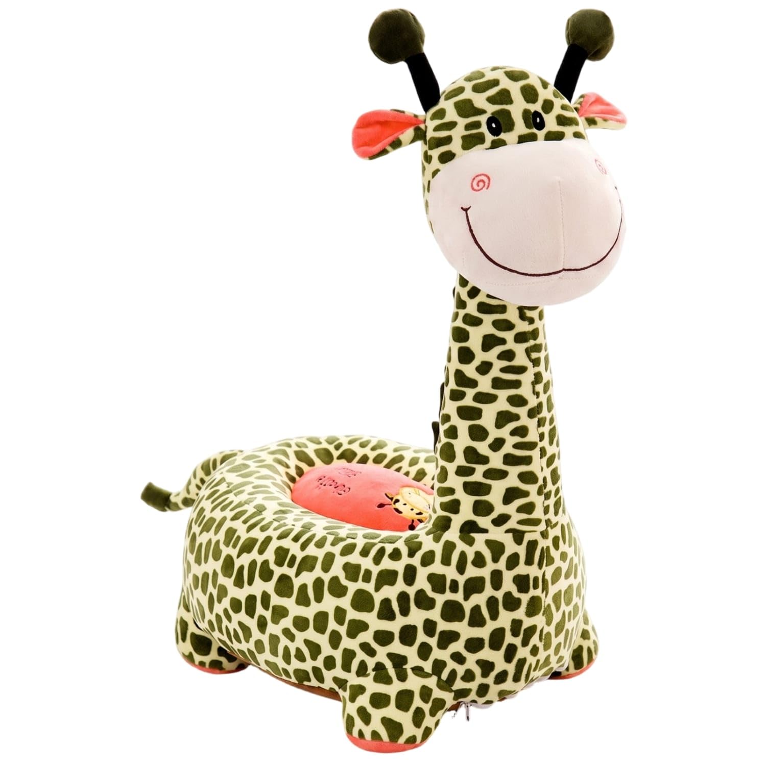 Crystal-Soft Soft Animal Chair Durable fabricCotton Children's Soft Seat Backrest Stuffed Chair textileCovered, Green Riding Giraffe-image-39