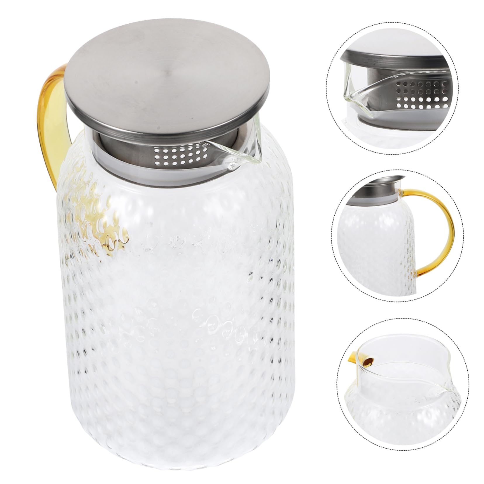Sosoport Jarra De Hervidor De Agua Transparente Para Agua Fría Portavasos De Vidrio Para Beber La Cocina