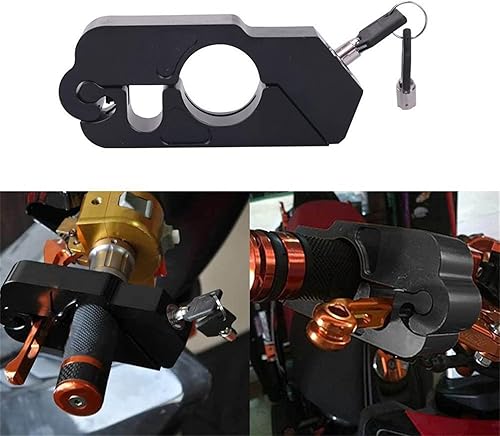 Miniatura 3 de Cerradura de manillar de motocicleta, aleación de aluminio, antirrobo, motocicletas, scooters, alarma de bicicleta, manillar de freno para fácil