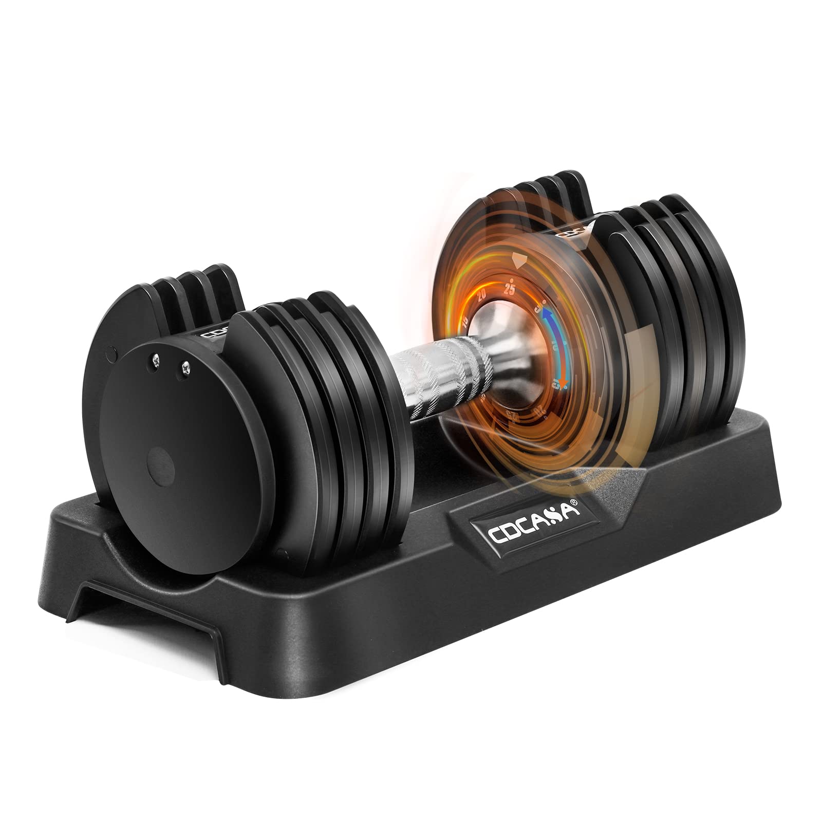 Photo 1 of Adjustable Dumbbell Set, 25lb/55lb Free Weight Set Pair Fast Adjust Dumbbell Weight