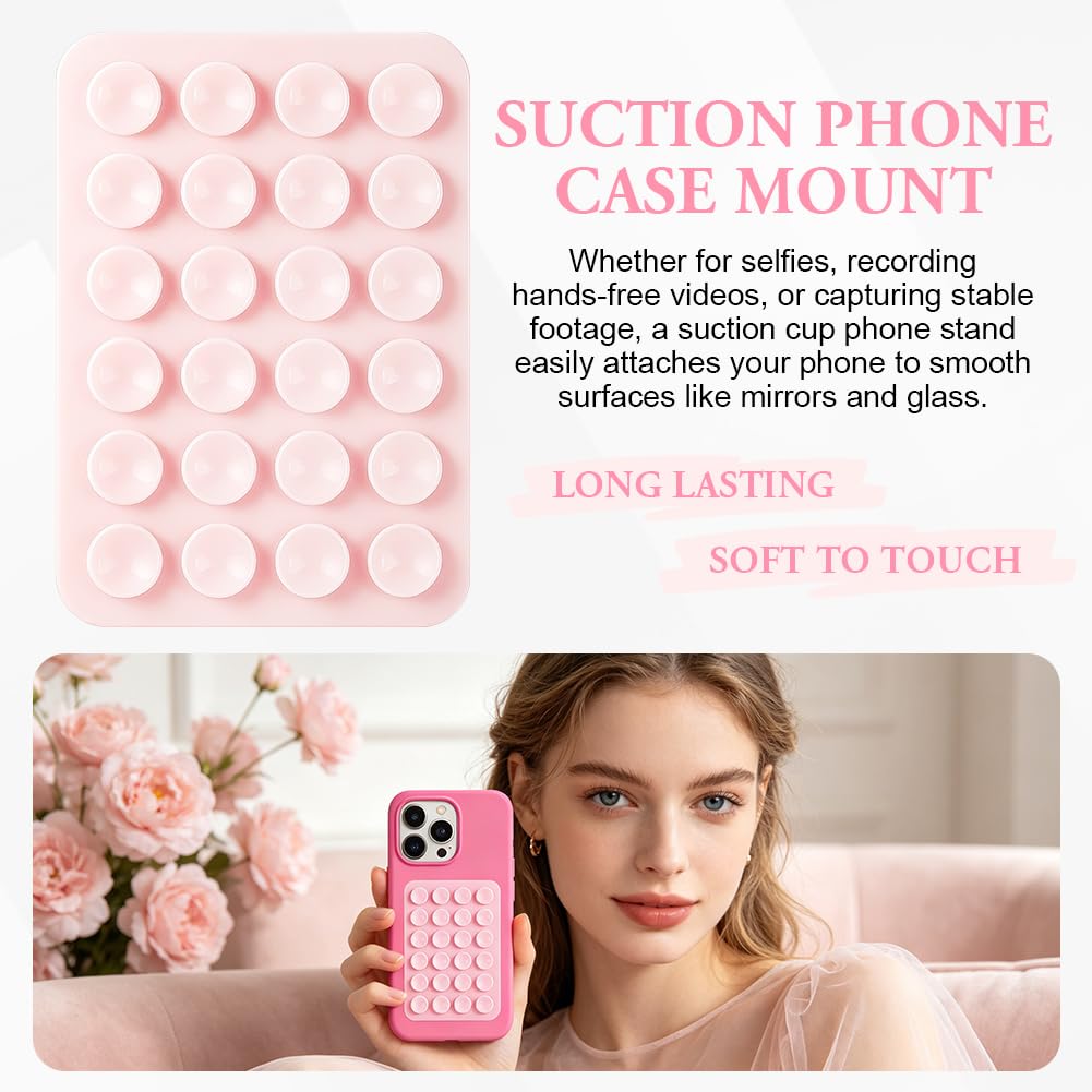 Ainiv 8 Stück Handy Saugnapf, Silikon Handyhalterung, Silikon Saugnapf Handyhülle, Freihändig Sticky Saugnapf Handyhülle für Mobile Stromversorgung, Selfies und Videos (8 Farben)