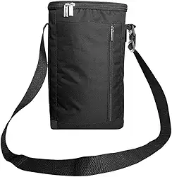 Bolsa Termica Porta Vinhos Oxford 3 Garrafas ou Taças Bag Impermeavel Bolso Abridor Alça de Ombro