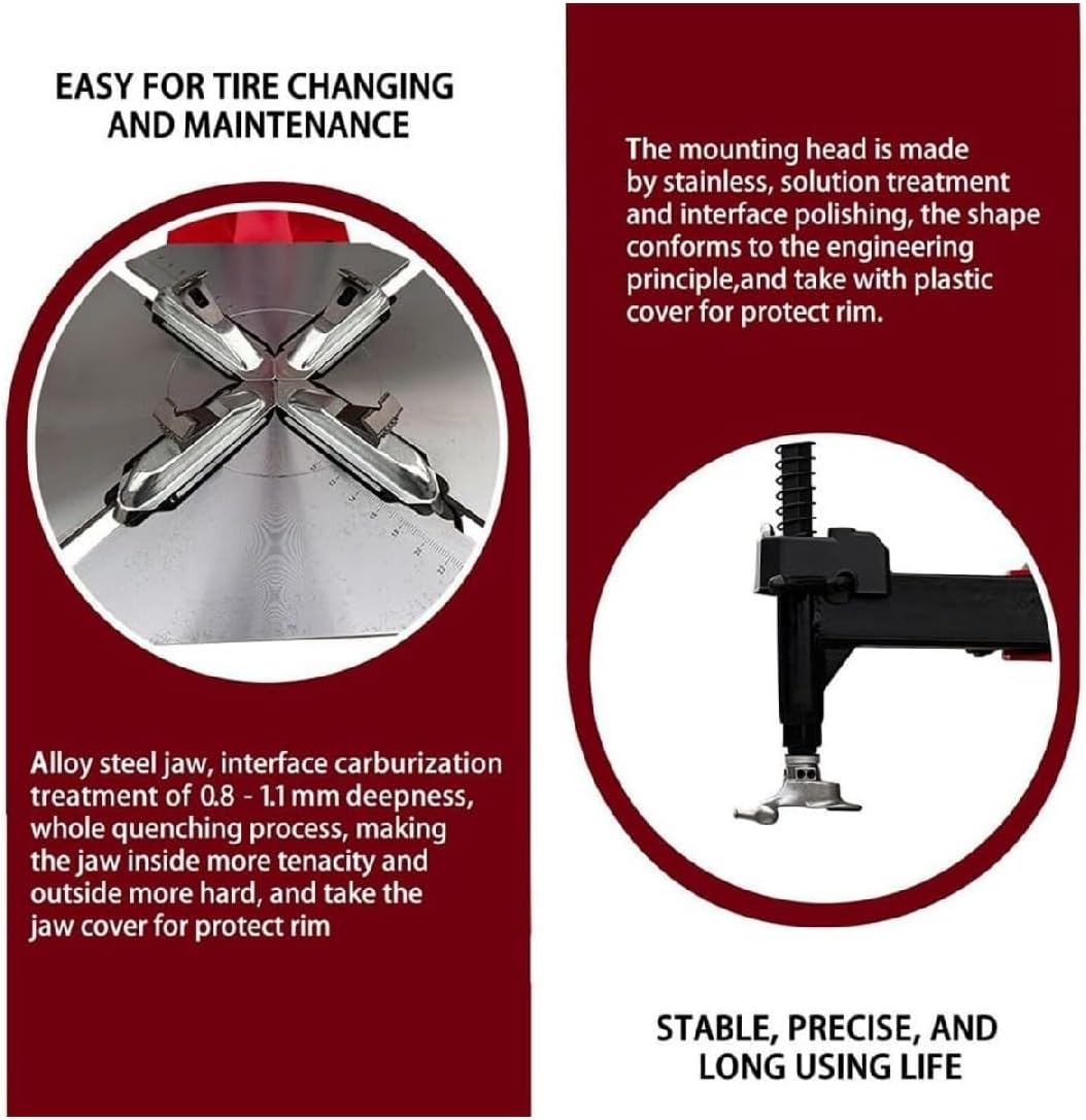 KT-T810 2.0HP Swing Arm Tire Changer Machine with Bead Blaster Wheel Tire Changer Professional Wheel Changer Equipment Tire Tools 120V/1PH Powerful Motor (KT-T810)