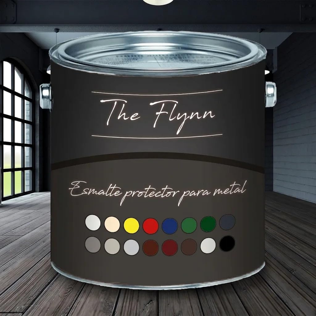 pintura para metal 3 en 1 pintura para metal hierro aluminio zinc y acero protección antioxidante imprimación y acabado final en uno (2,5 L, marrón chocolate (RAL 8017) The Flynn
