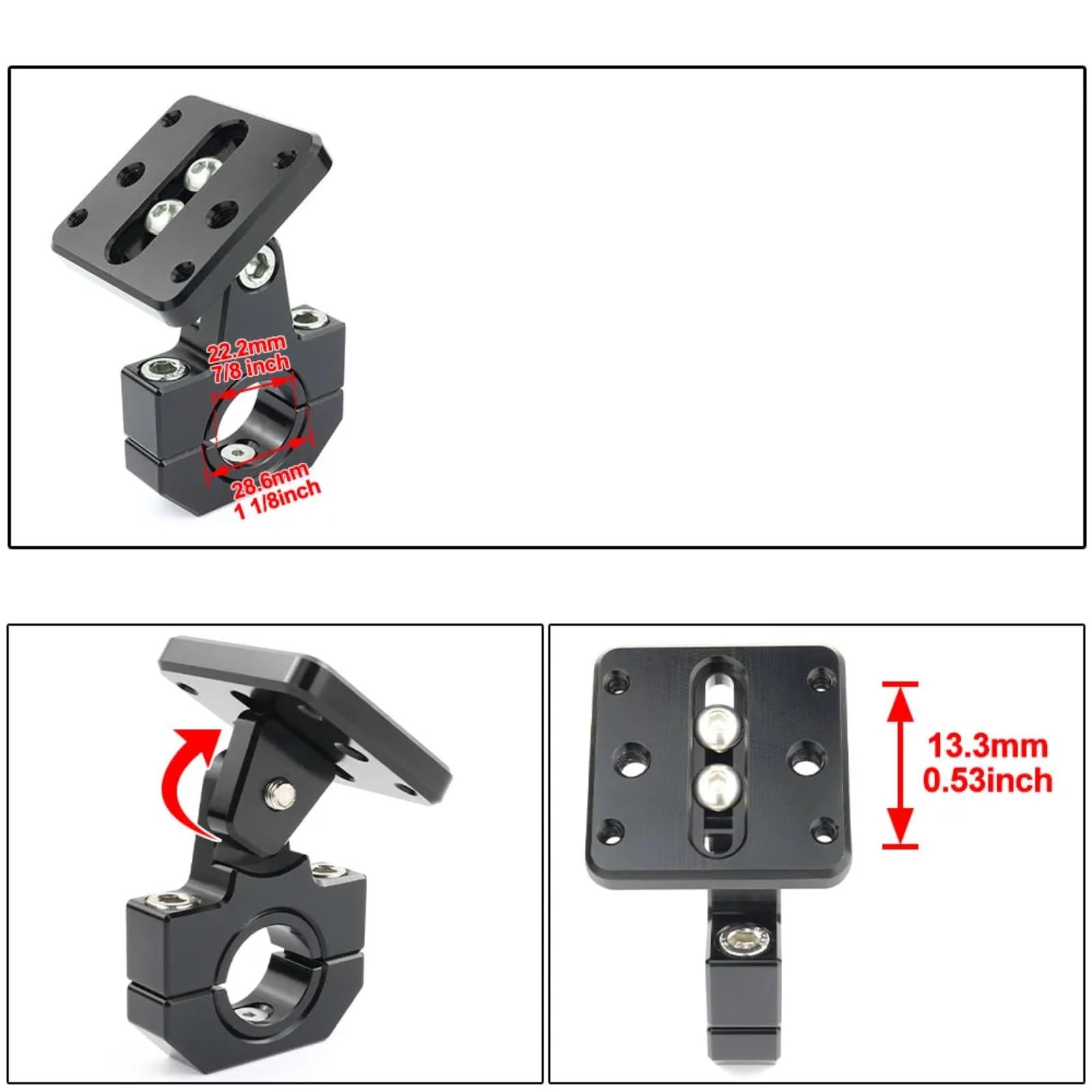 Supporto Navegación Para XL700V 2007 2008 2009 2010 2011 2012 2013 2014 2015 2016 Soporte De Placa De Navegación GPS Para Teléfono De Motocicleta, Adaptador De Manillar