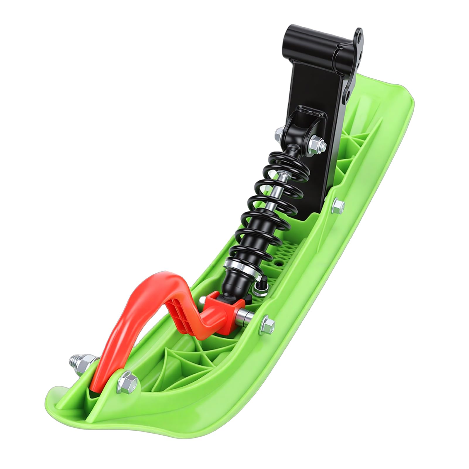 Planche de Luge à Neige pour VTT, Kit de Conversion de Skis Avant avec Frein à Disque, Surface Texturée Antidérapante, Adaptée pour VTT, Motoneige d'hiver, Luge