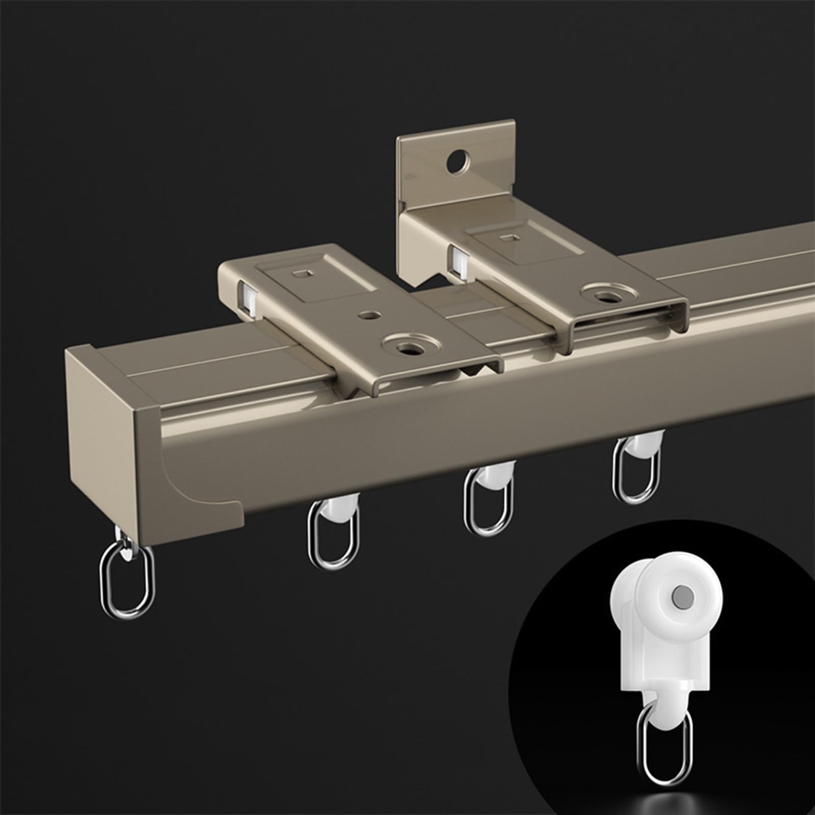 Heavy Duty Aluminium Curtain Rail Track System, 90 Degree Corner Bend for L Shape U Shape, Ceiling or Wall Mount Room Divider Solution