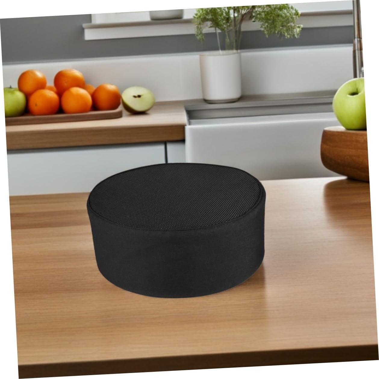 6pcs Black Chef Hat Set with Breathable Mesh Top, Kitchen Cooking Beanie Cap for Adults, Unisex Food Service Working Hat for Catering and Baking