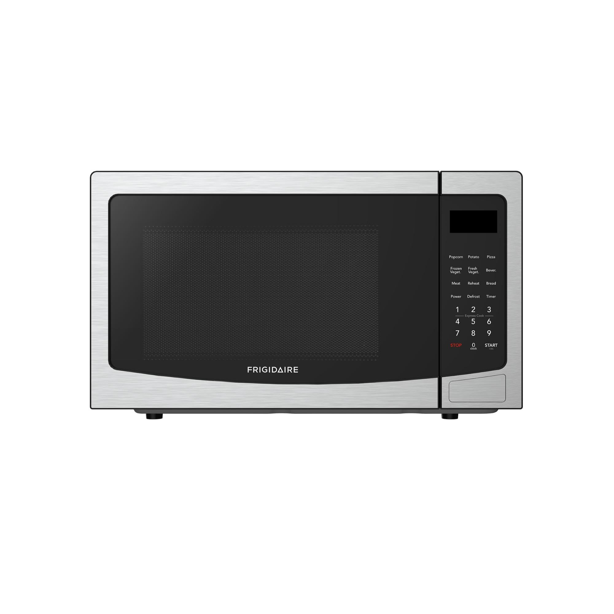 FRIGIDAIRE 1 1 Cu Ft Stainless Steel Countertop Microwave Oven Multi Function Programmable 1000W residential kitchen Stainless