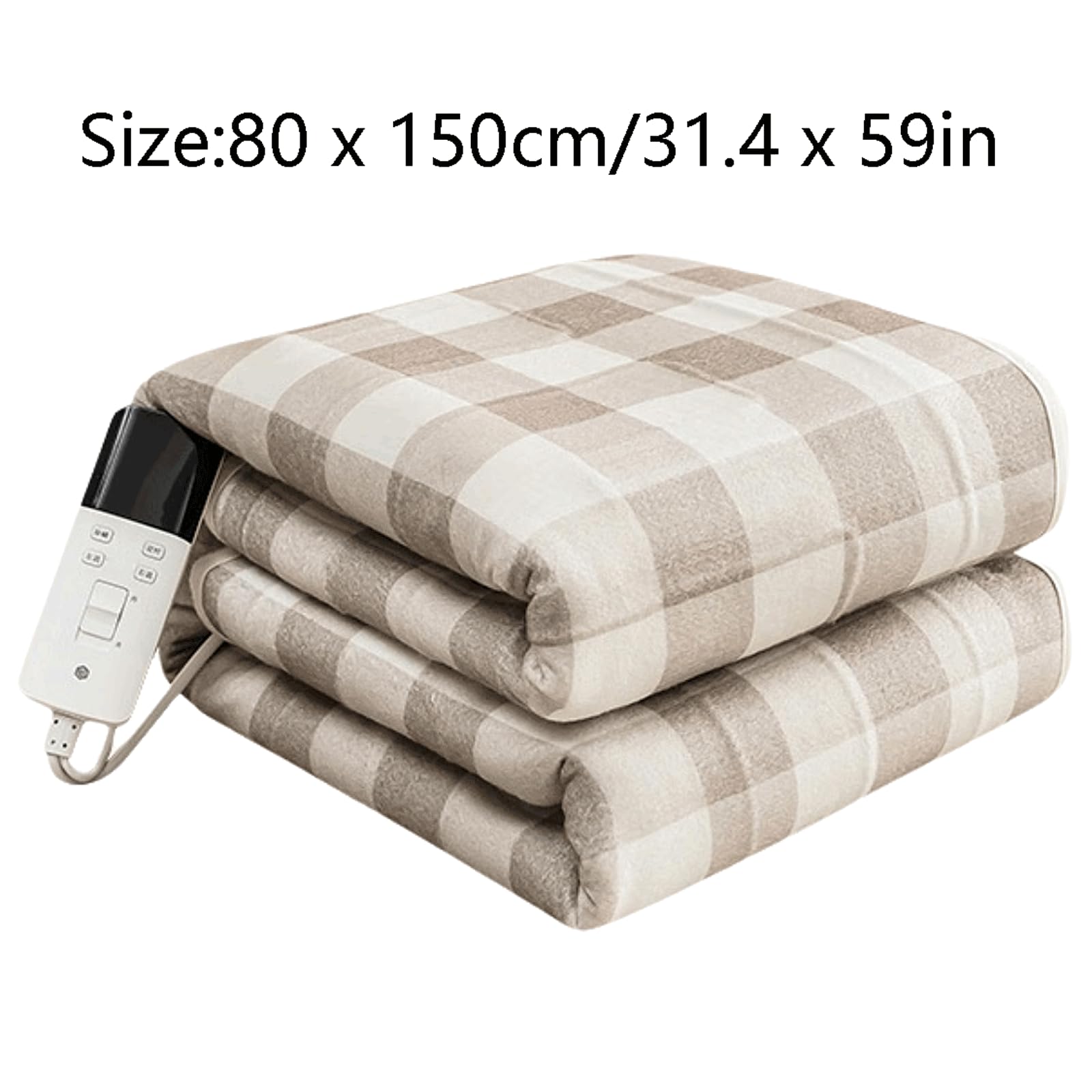 PEKJI Polyester Heated Throw with 12 Hour Timer Function Comfortable Heated Electric Throw 4 Temperature Levels Quick Heating
