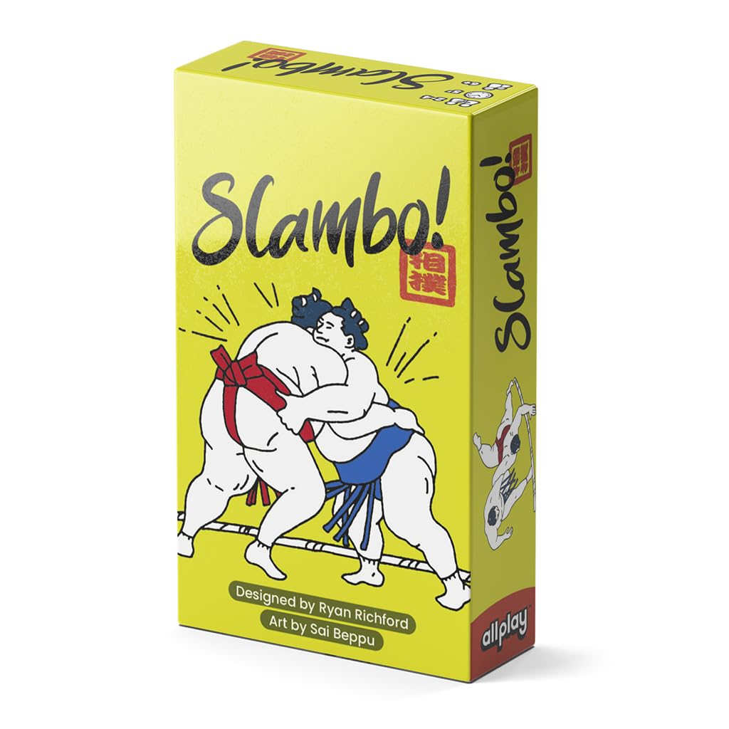 Allplay Slambo Card Game - Quick, Pocket-Sized Hand Management Game for 2-4 Players, Ages 6+, Tiny Box Series